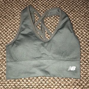 Green new balance sports bra